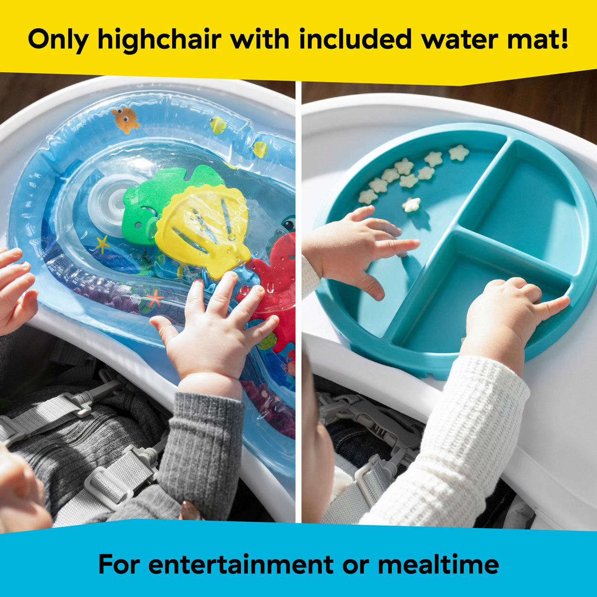 Baby Einstein Ocean Explorers Snack & Splash Compact Folding High Chair, Unisex
