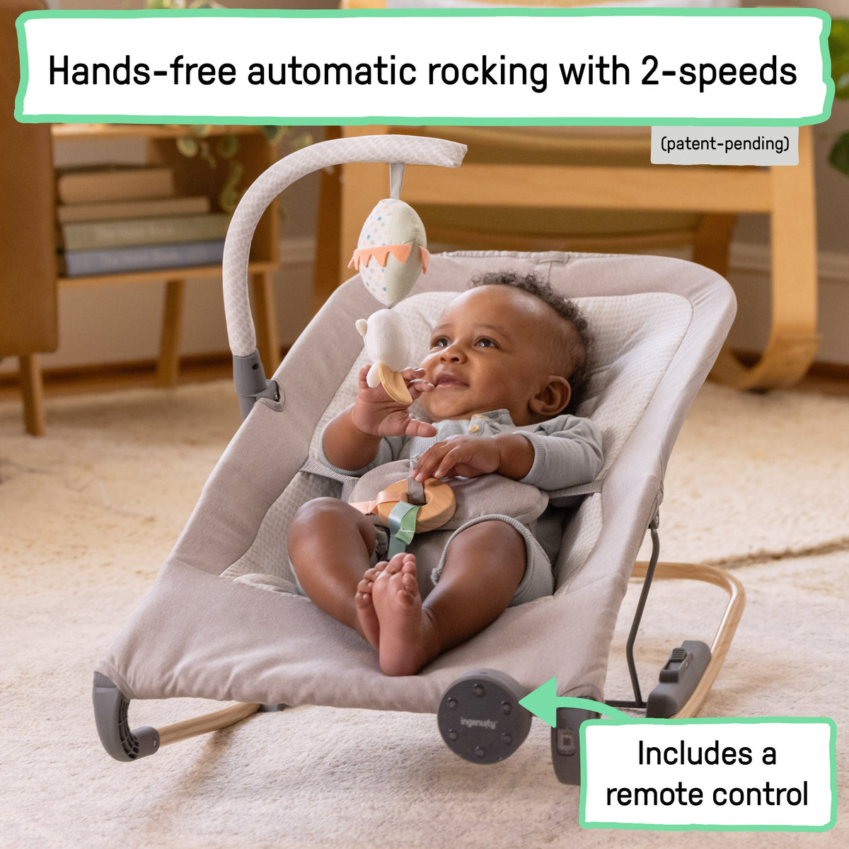 Ingenuity Keep InMotion Automatic Baby Rocking Seat - Soulful Skies