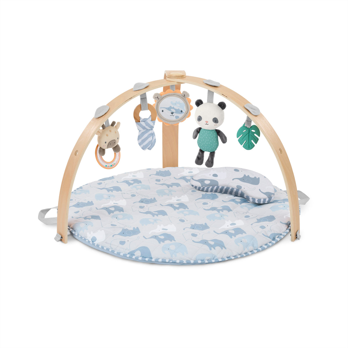 Ingenuity Cozy Spot Duvet Activity Gym with Self-Storage - Elephant March