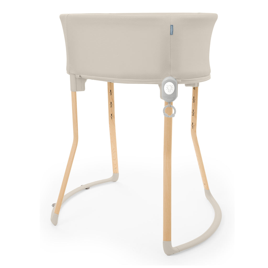 Ingenuity Right Height Adjustable Bassinet for Postpartum Recovery  4 Height Levels, Soothing Vibration, Light & Sound - Sand