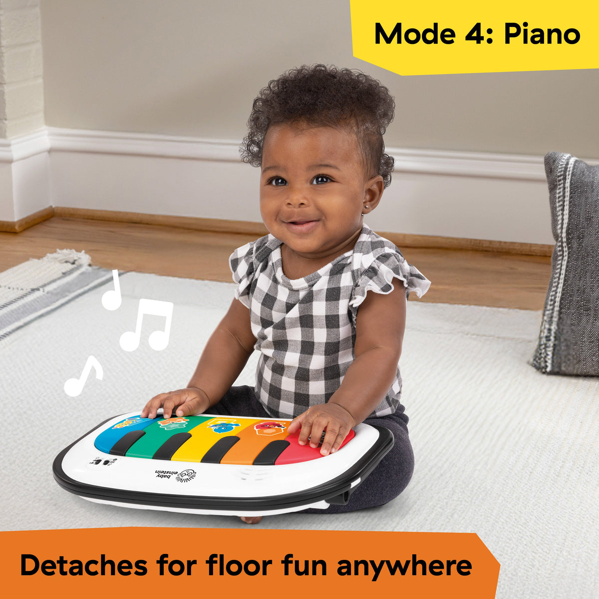 Baby Einstein Tappin' Tunes Learn to Sit 4-in-1 Floor Seat, Ages 4+ Months