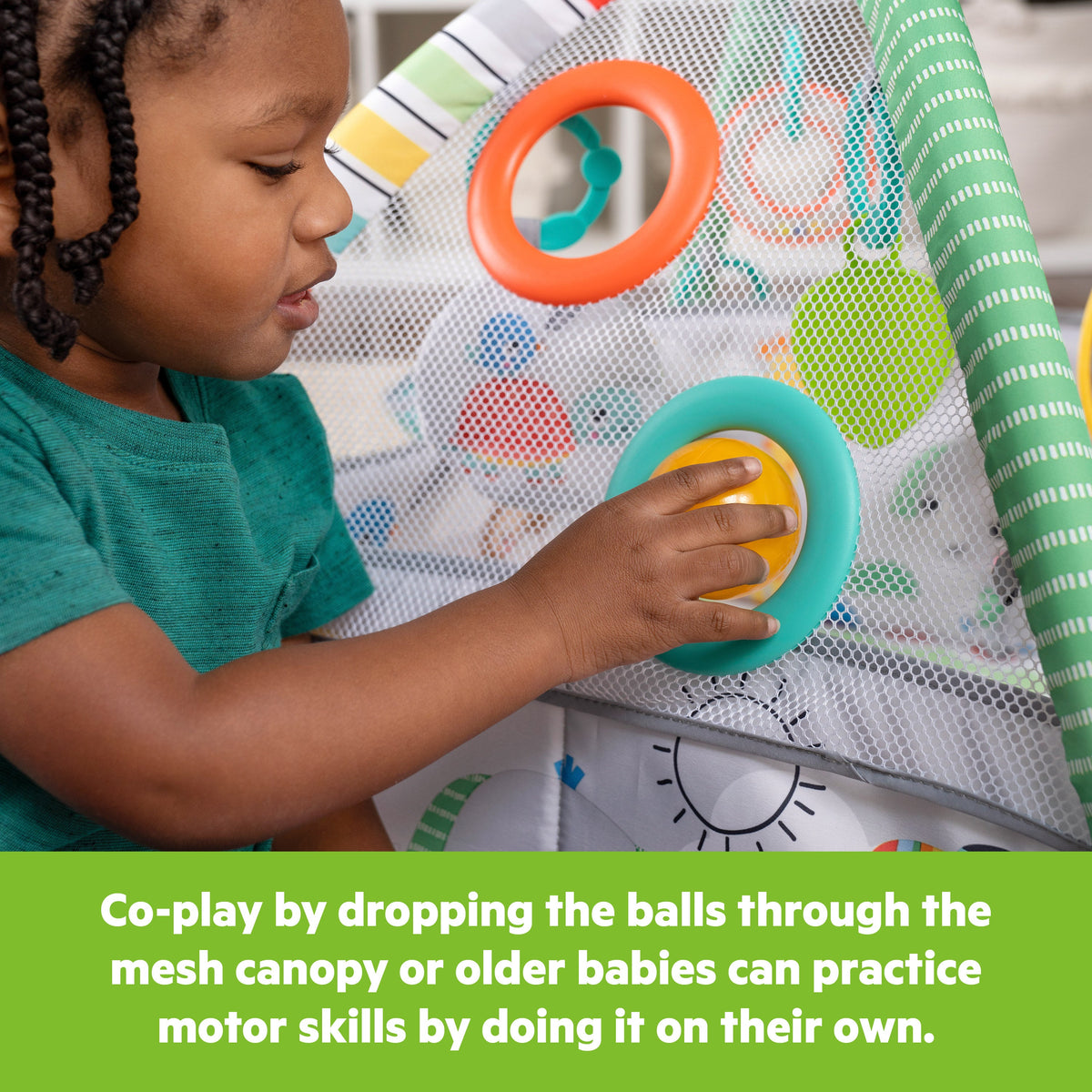 Bright Starts 5-in-1 Your Way Ball Play Baby Activity Gym & Ball Pit, Totally Tropical