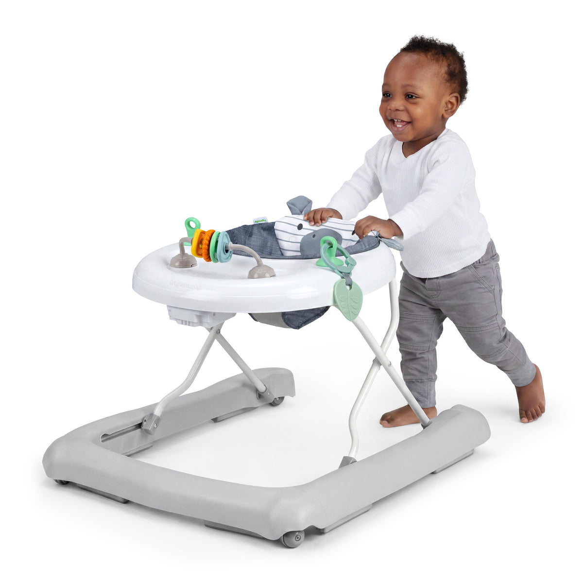 Ingenuity Smooth Strides Activity Walker - Chambray
