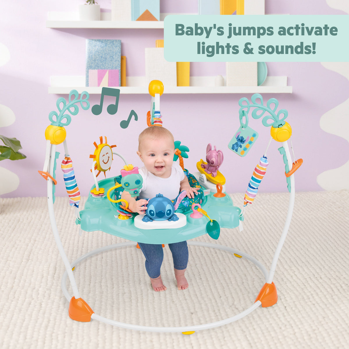 Bright Starts Disney Stitch Little Ohana Baby Activity Jumper