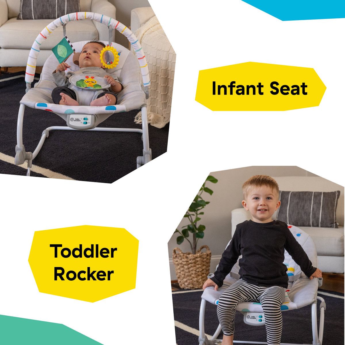 Baby Einstein Dean's Discovery Spot Musical Infant to Toddler Rocker