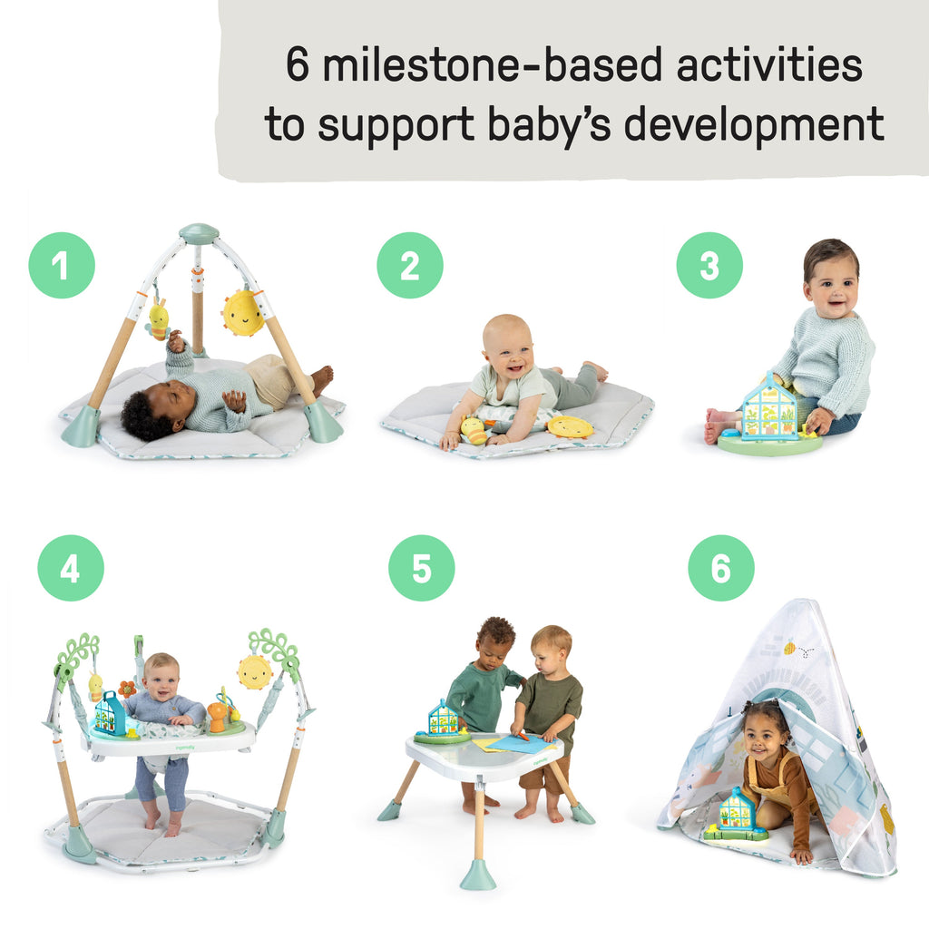Ingenuity Tummy-to-Toes 6-in-1 Milestone Center, For Ages 0-48 Months