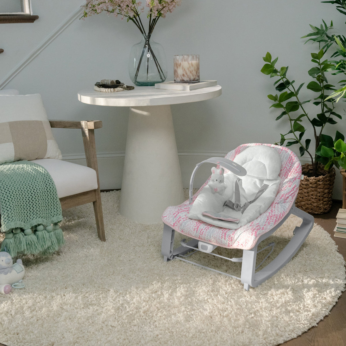 Ingenuity Keep Cozy 3-in-1 Grow with Me Baby Bouncer, Rocker & Toddler Seat, Lily