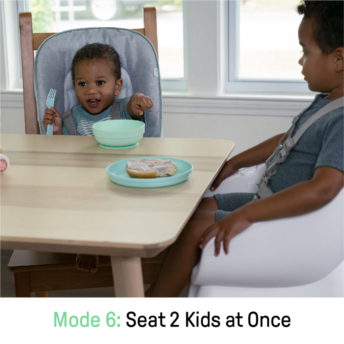 Ingenuity Beanstalk Baby to Big Kid 6-in-1 High Chair, Newborn to 5 Years, Ray