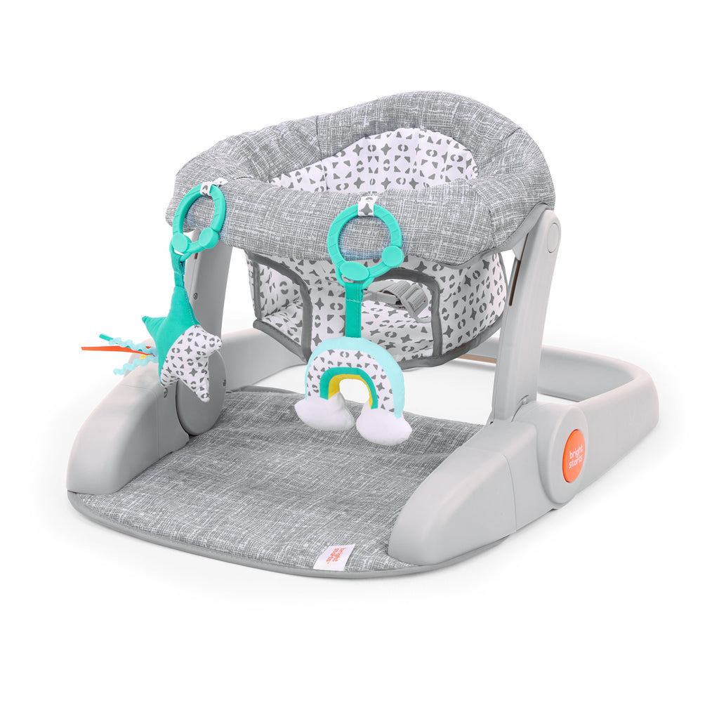 Bright Starts Learn-to-Sit 2-Position Floor Seat - Gray