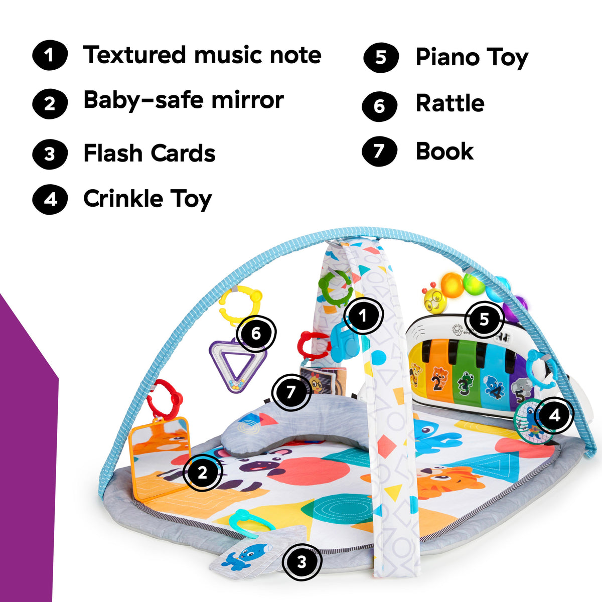 Baby Einstein 4-in-1 Kickin' Tunes Music and Language Discovery Play Gym