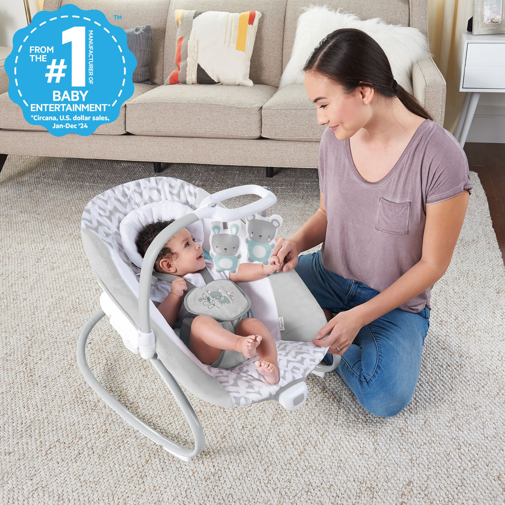 Ingenuity 2-in-1 Multi-Direction Compact Vibrating Baby Swing & Rocker, Raylan