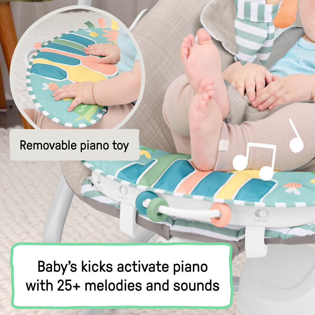 Ingenuity SimpleComfort Piano Playtime 4-in-1 Baby Swing & Rocker