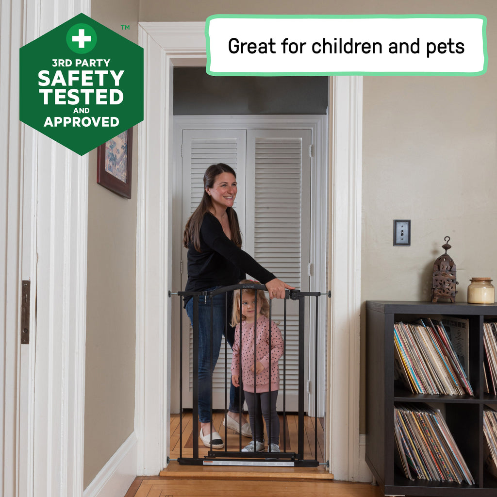 Extra Tall Dcor Safety Pet and Baby Gate, Openings 28.75- 39.75 Wide, 36 Tall - Black