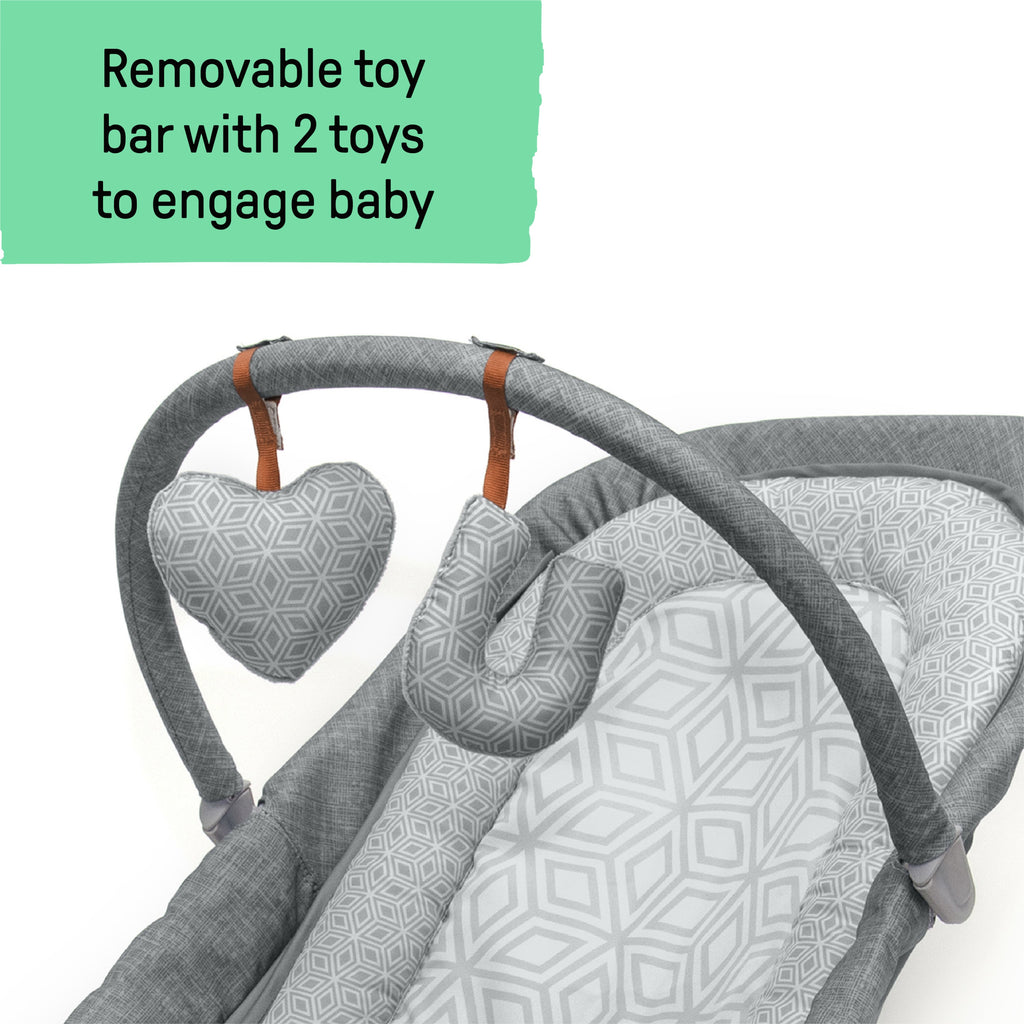 Summer by Ingenuity 2-in-1 Bouncer & Rocker- Gray