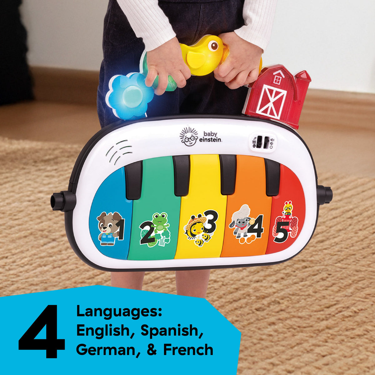 Baby Einstein Farm Explorers 4-in-1 Kickin Tunes Musical Meadow Music & Language Discovery Gym