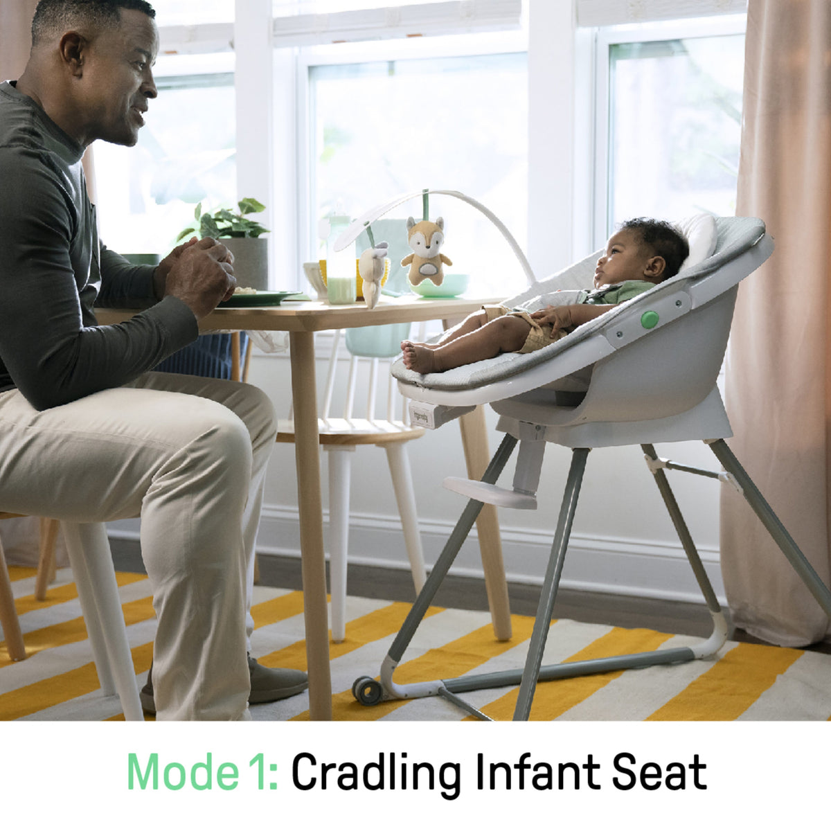 Ingenuity Beanstalk Baby to Big Kid 6-in-1 High Chair, Newborn to 5 Years, Ray