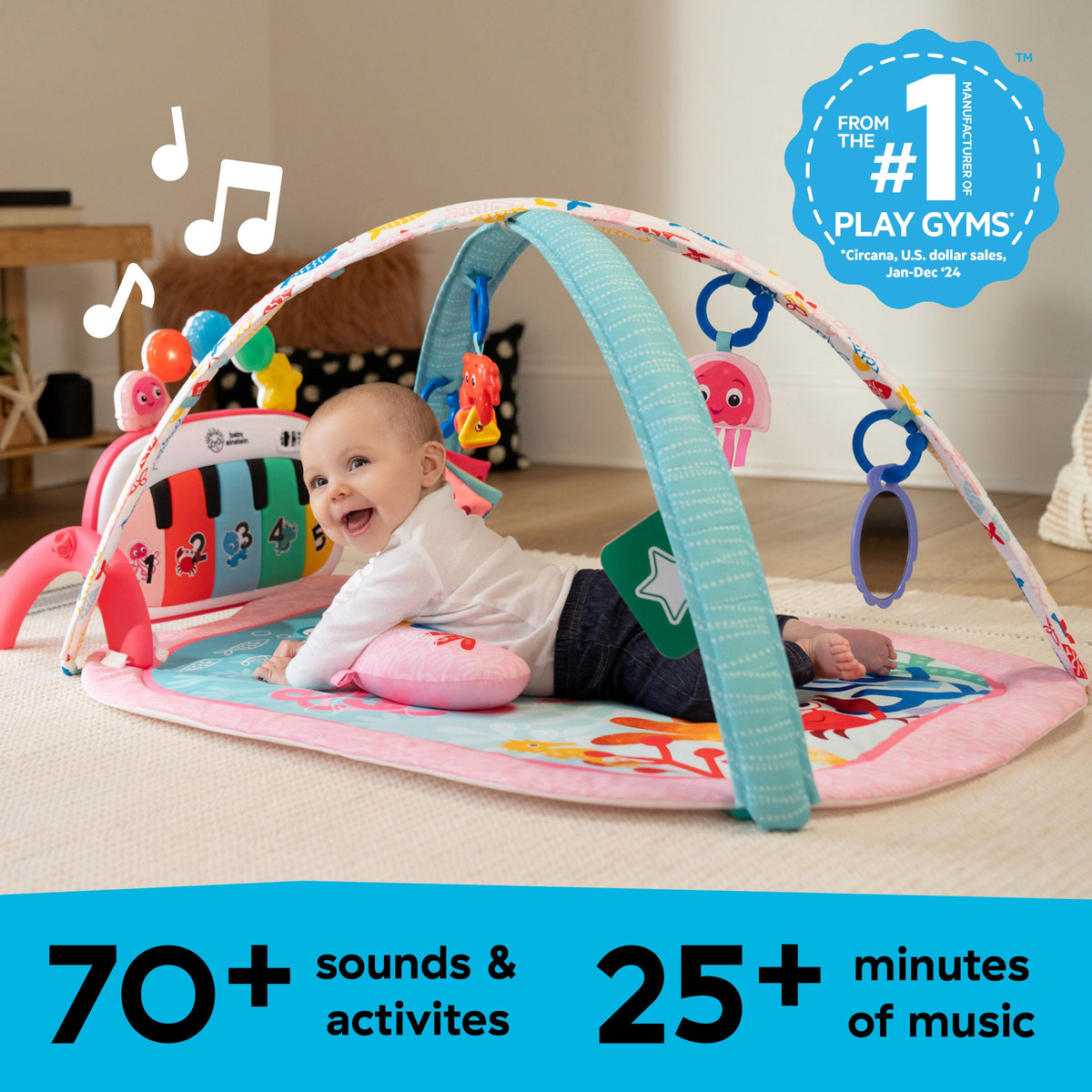 Baby Einstein 4-in-1 Kickin Tunes Jellyfish Jamboree Music & Language Discovery Gym