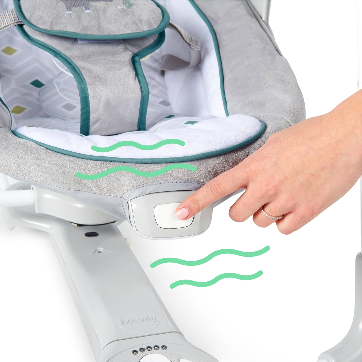 Ingenuity ConvertMe 2-in-1 Compact Portable Baby Swing 2 Infant Seat, Nash