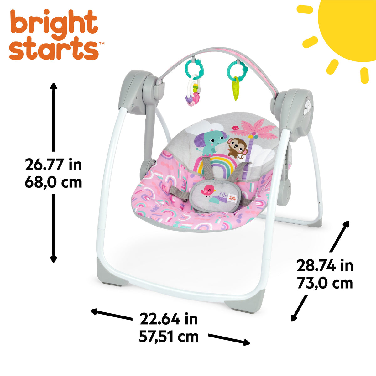 Pink Paradise Portable Swing