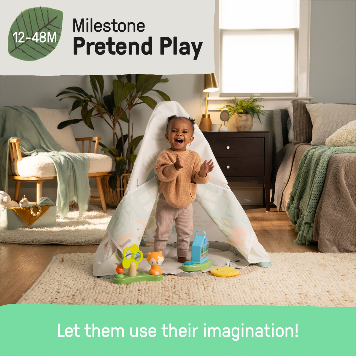 Ingenuity Tummy-to-Toes 6-in-1 Milestone Center, For Ages 0-48 Months