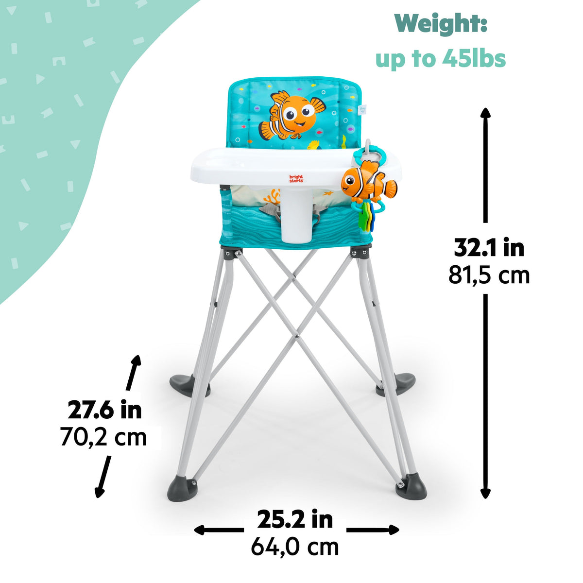 Disney Baby Finding Nemo Pop N Dine Portable High Chair by Bright Starts