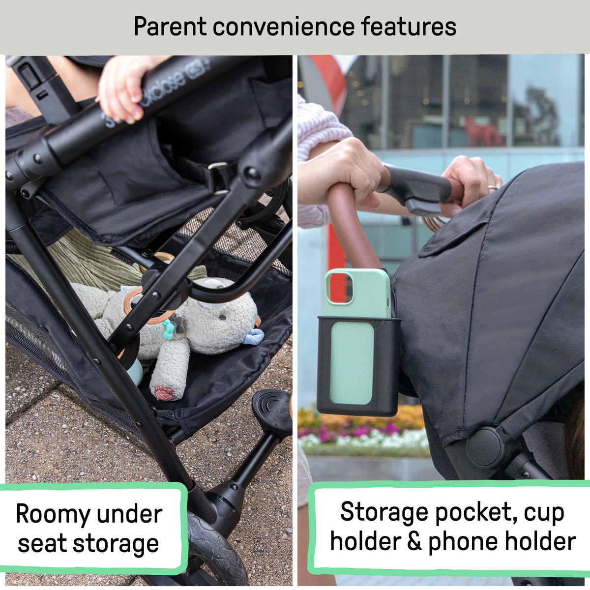 Ingenuity 3Dquickclose CS+ Compact Fold Infant Baby Stroller - Black