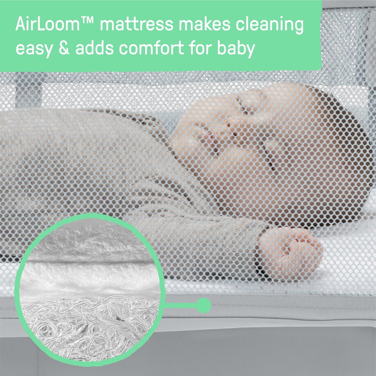 Dream & Grow Bedside Bassinet- Handstitch