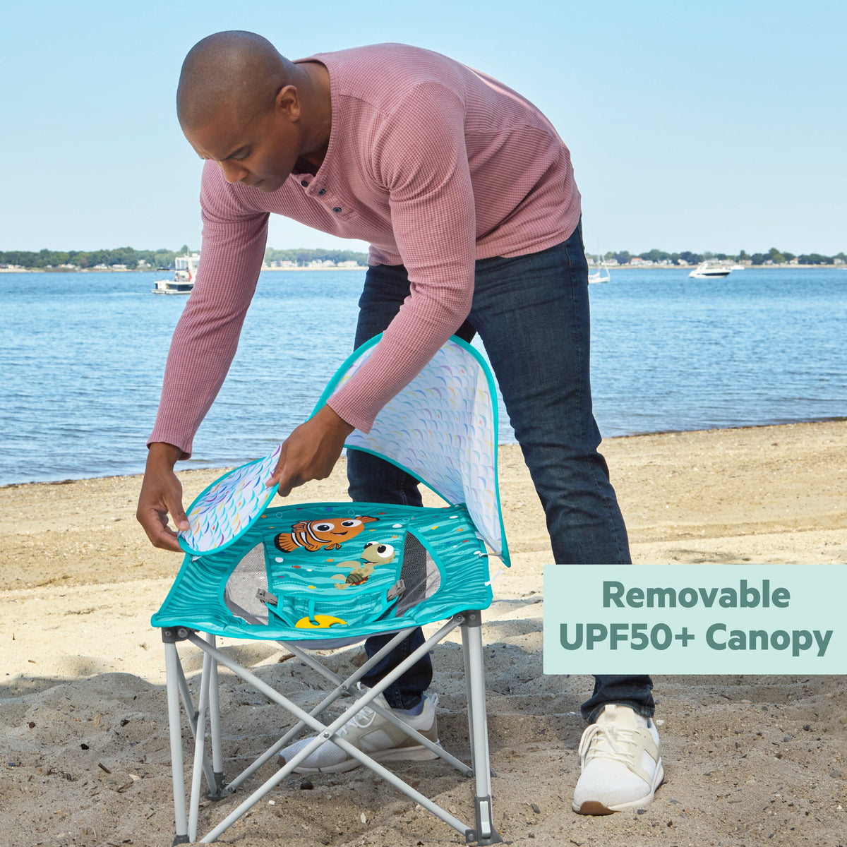 Bright Starts Disney Baby Finding Nemo Pop 'N Chill Travel Seat -Blue