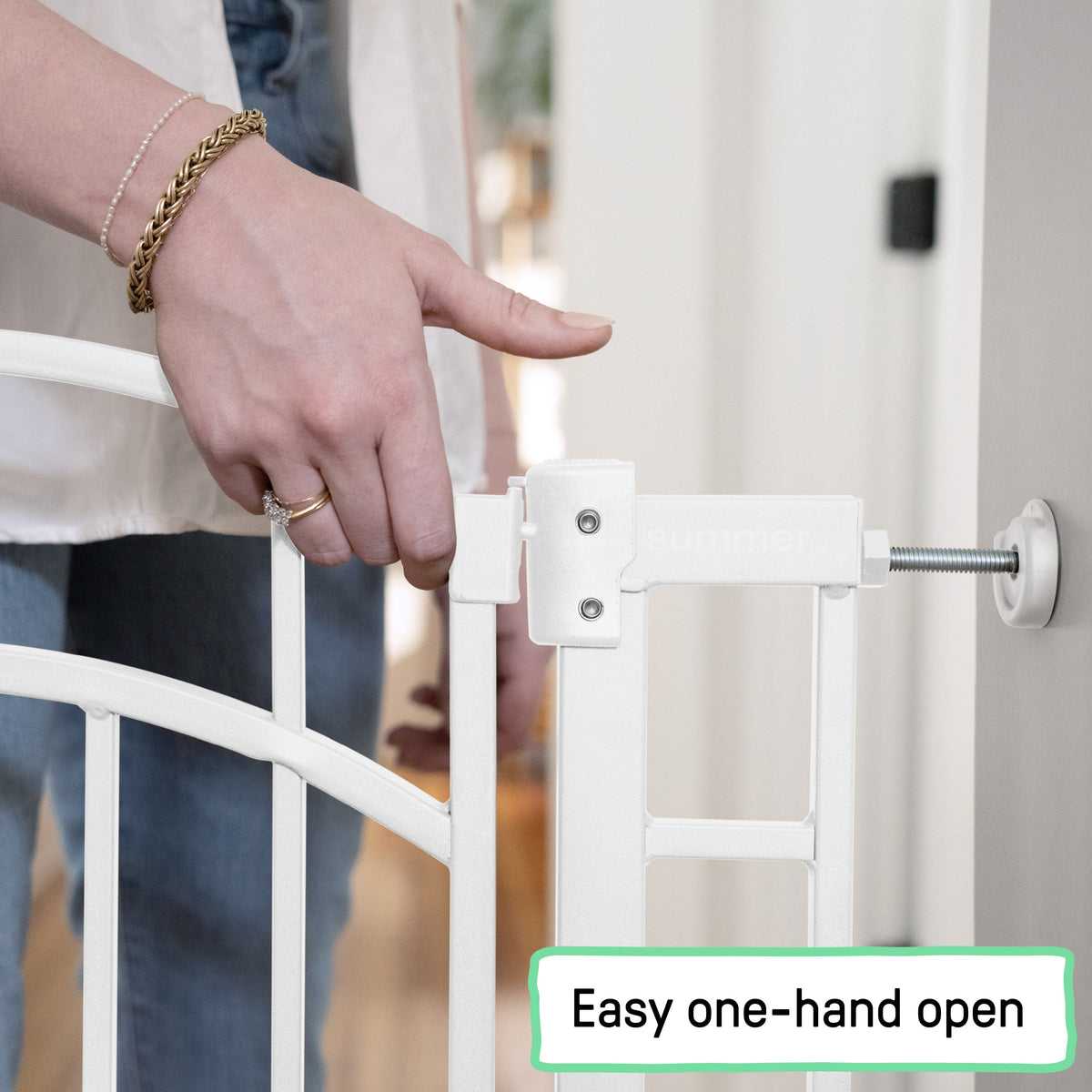Doorway 48W Series Safety Pet and Baby Gate, openings 29-48 Wide, 36 Tall - White
