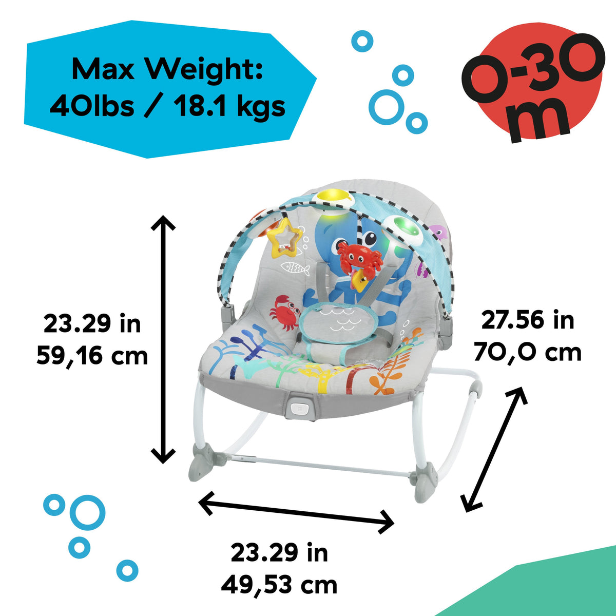 Kick to It Opus Musical Infant to Toddler Rocker