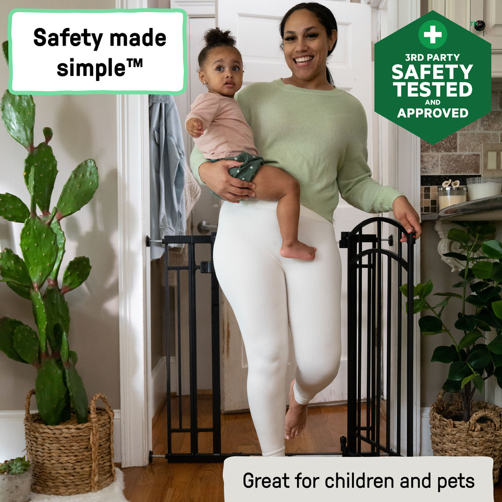 The Doorway 48W Series Pet and Baby Gate, Openings 28.5 to 48 - 36 Tall - Black