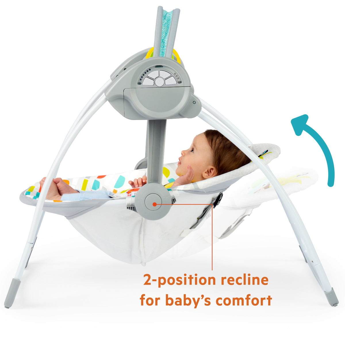 Bright Starts Playful Paradise Portable Compact Baby Swing, Unisex