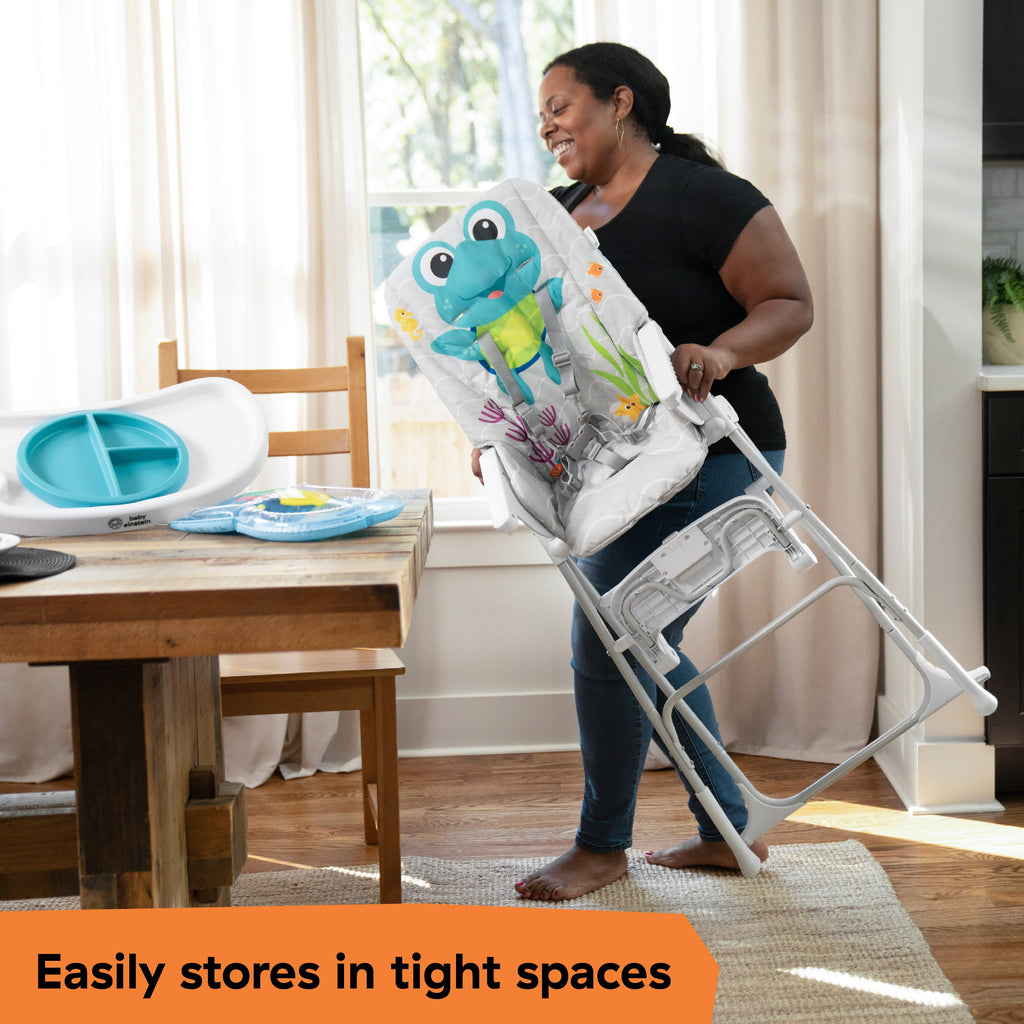 Baby Einstein Ocean Explorers Snack & Splash Compact Folding High Chair, Unisex