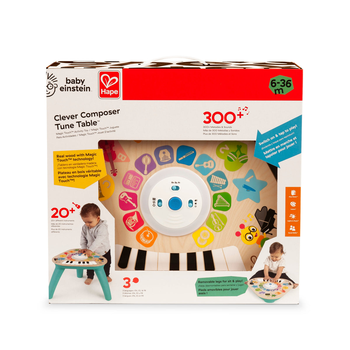 Baby Einstein Clever Composer Tune Table Magic Touch Electronic Wooden Activity Toy