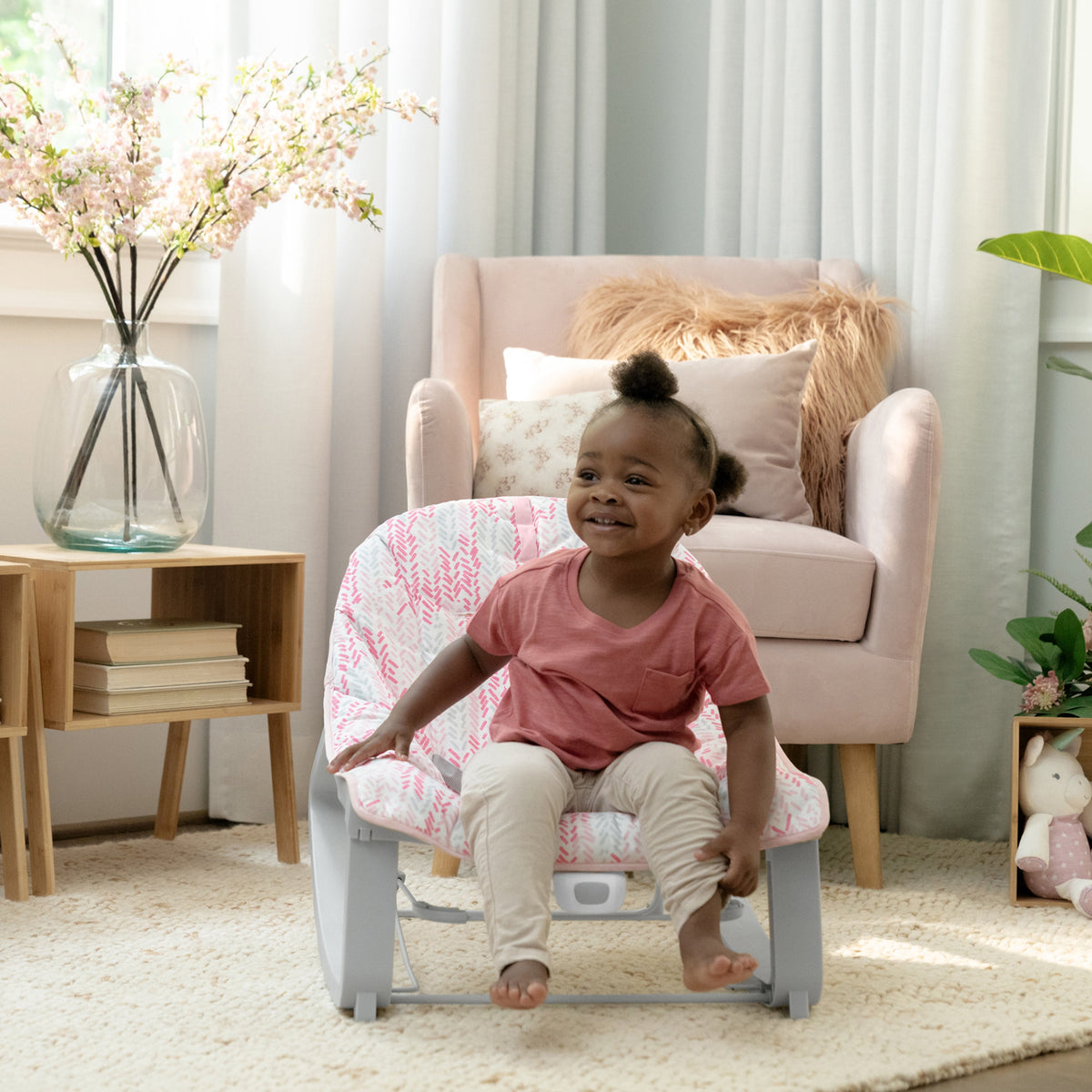 Ingenuity Keep Cozy 3-in-1 Grow with Me Baby Bouncer, Rocker & Toddler Seat, Lily