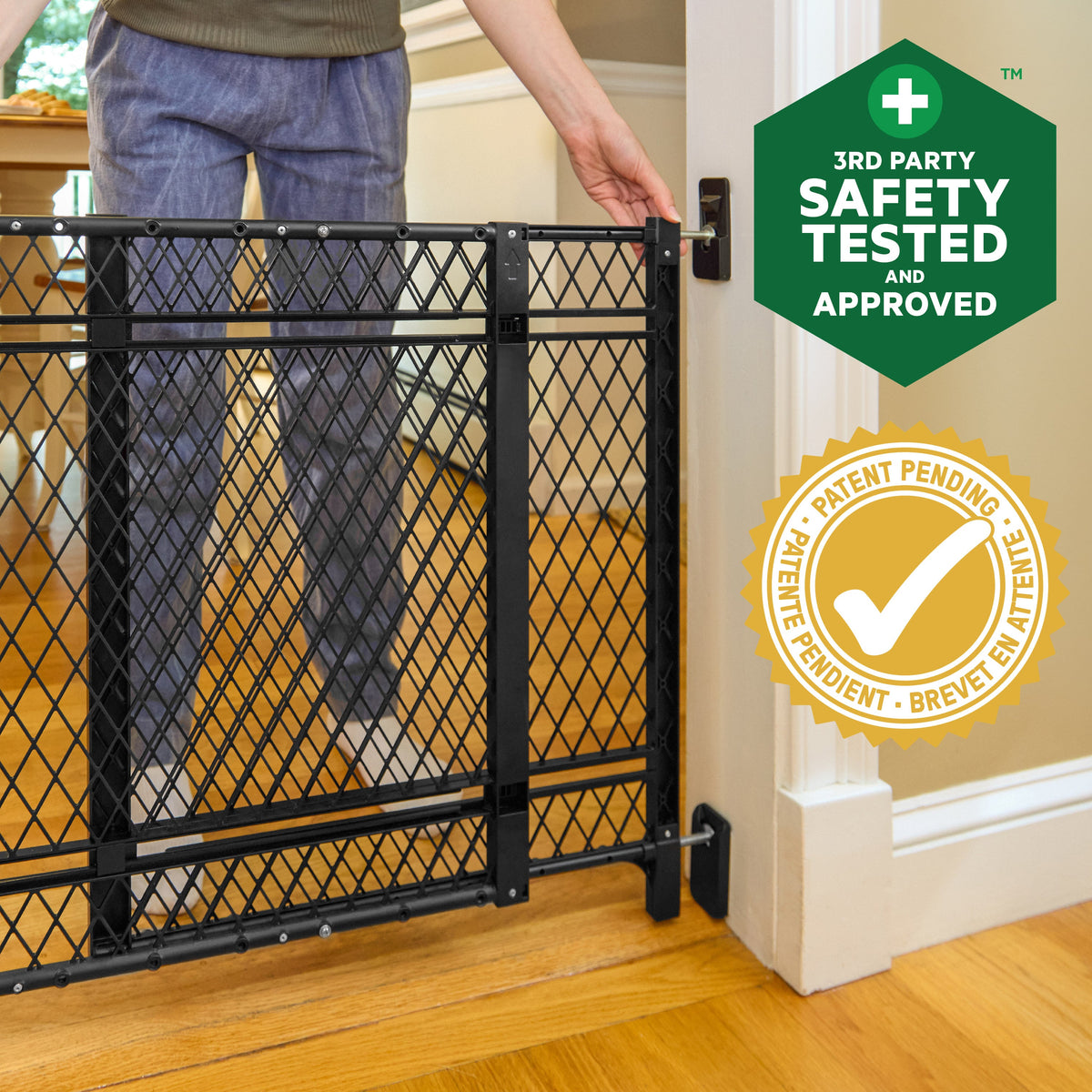 Doorway 42W Series Baby and Dog Gate 2-PK, Openings 23-42 Wide, 24 tall - Galvanized Steel