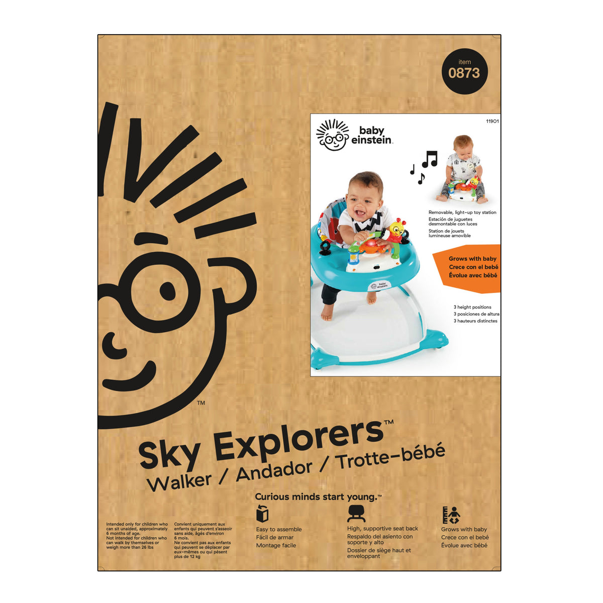 Baby Einstein Sky Explorers Baby Walker with Wheels and Activity Center