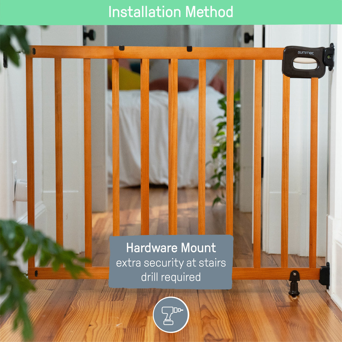 Ingenuity The Stairway 48W Series Pet and Baby Gate, Openings 30-48 Wide, 32Tall - Brown