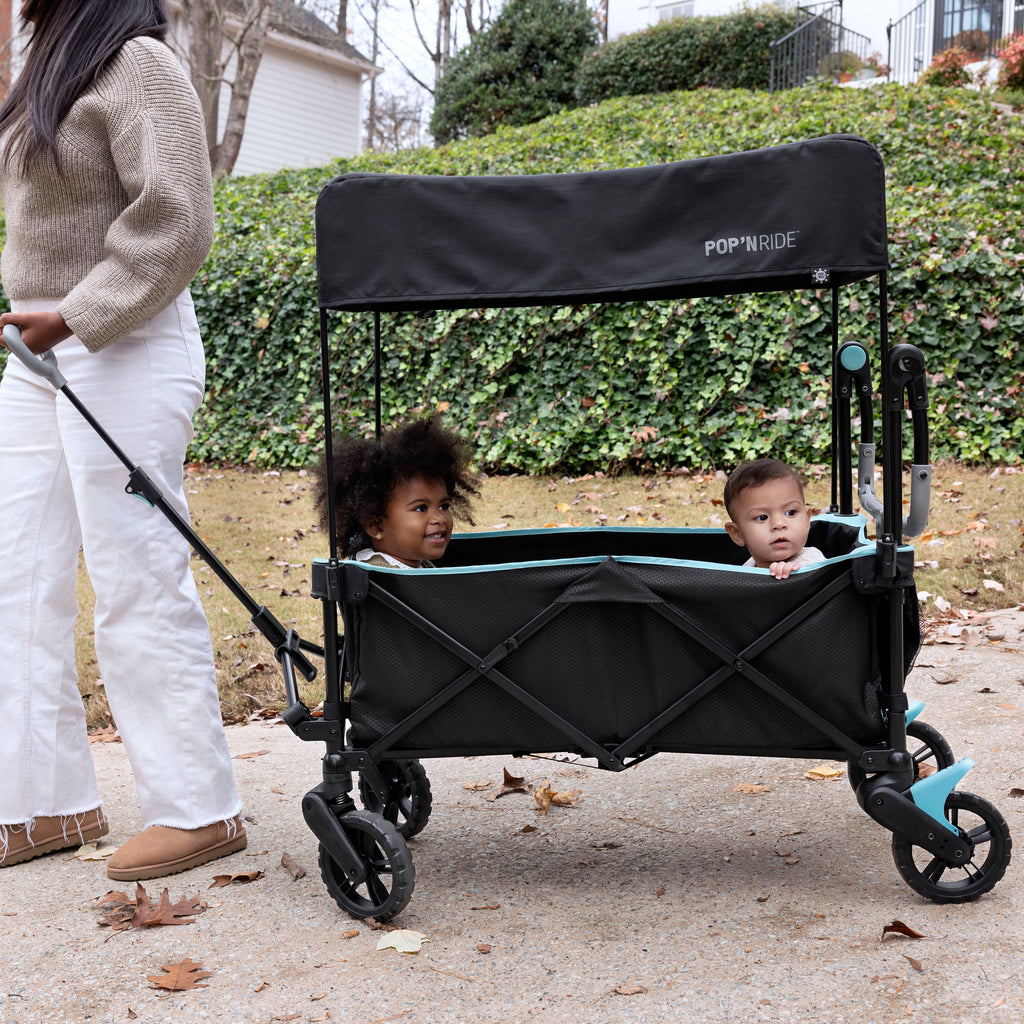 Summer by Ingenuity Pop 'N Ride Stroller Wagon - Black & Teal