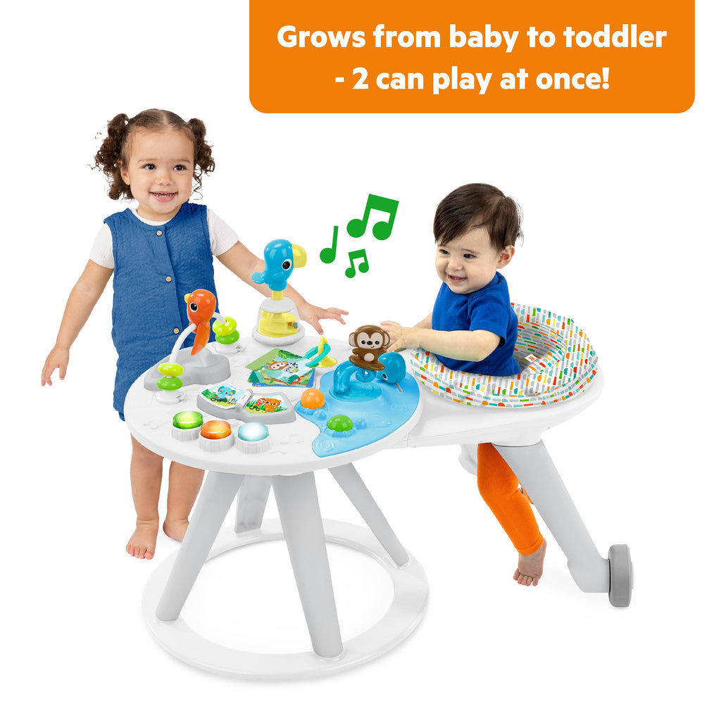 Bright Starts Around We Go 2-in-1 Walk-Around Activity Center & Table, Playful Paradise