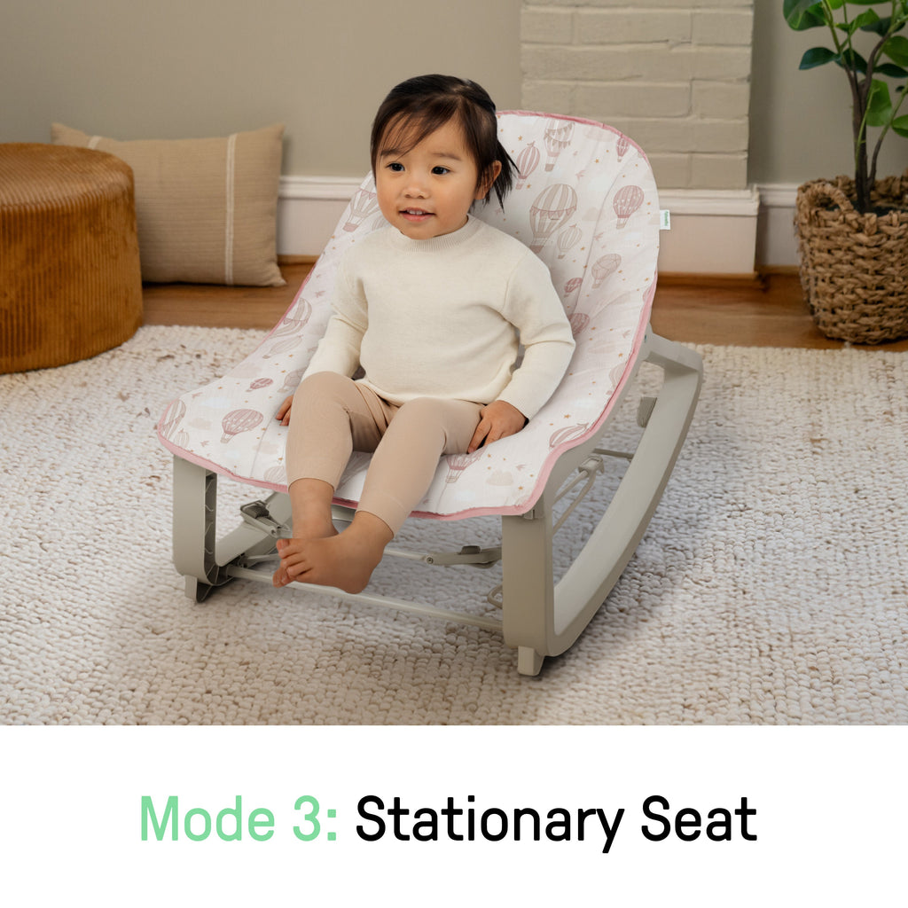 Ingenuity Keep Cozy 3-in-1 Vibrating Infant & Toddler Baby Bouncer and Rocker Chair, Skye
