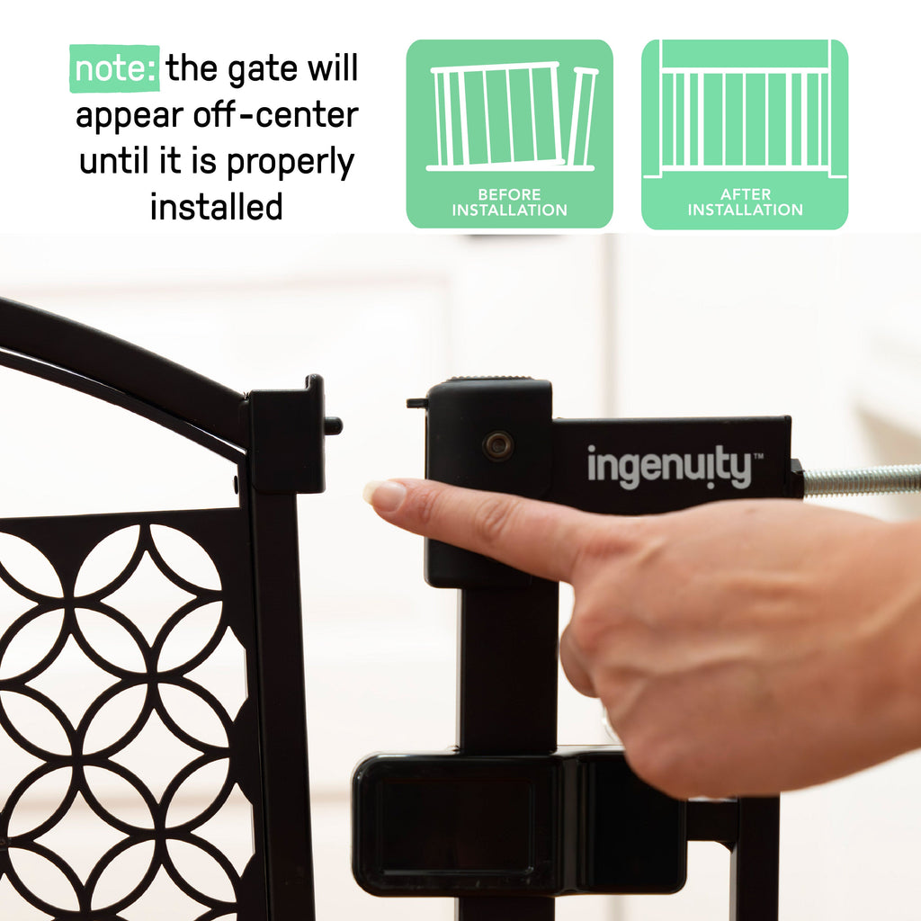 The Thruway 53W Series Pet and Baby Gate, Openings 29.5-53, 38 Tall - Gray