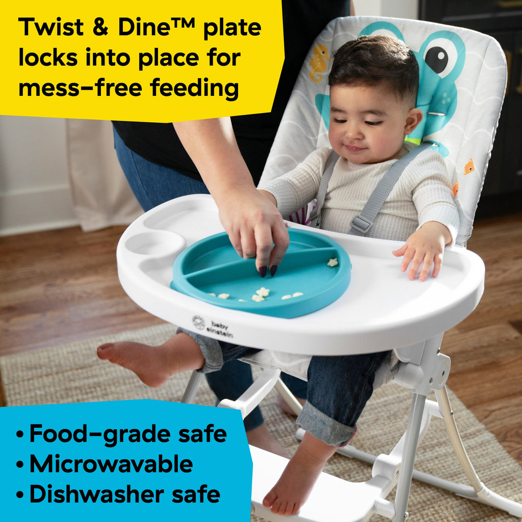Baby Einstein Ocean Explorers Snack & Splash Compact Folding High Chair, Unisex