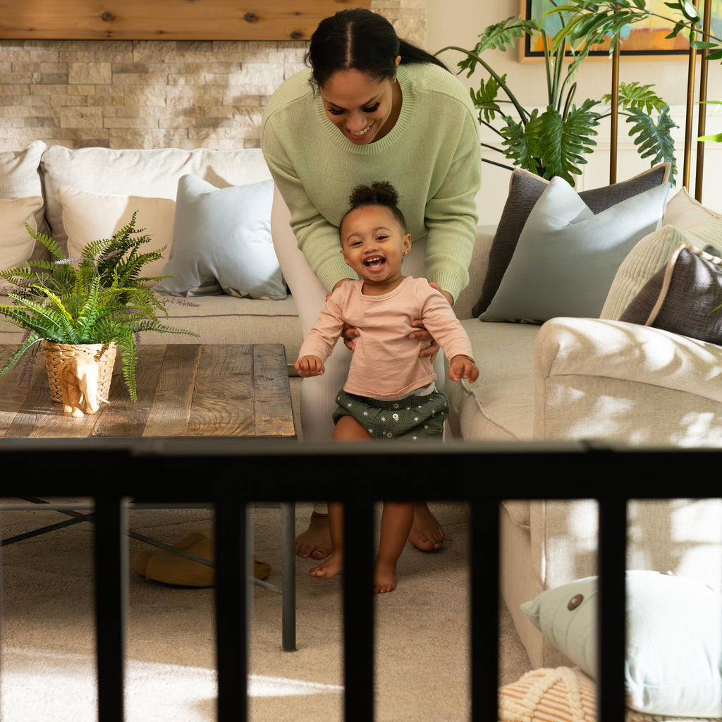 The Stairway 48W Series, Pet and Baby Gate, 30'-48' Wide, 32 Tall - Black