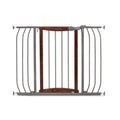 Anywhere Decorative Walk-Thru Pet and Baby Gate, Openings 28  42.5- Walnut/Charcoal