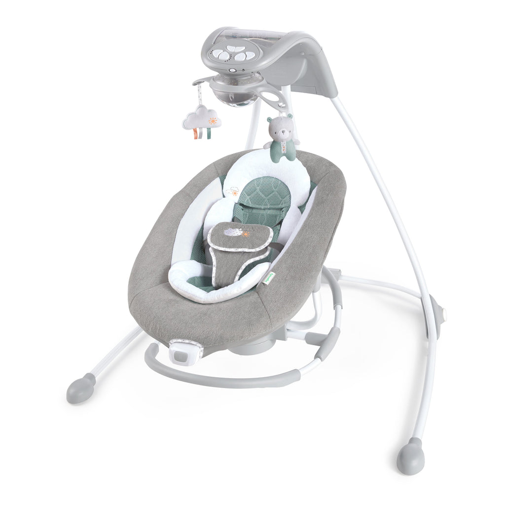 Ingenuity InLighten 2-in-1 Baby Swing & Rocker with Cool Mesh, Pemberton
