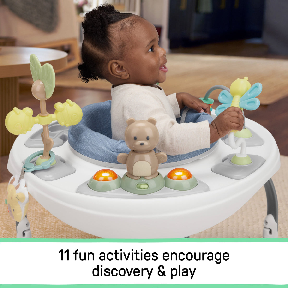 Ingenuity Chambray 2-in-1 Baby Jumper and Activity Center, Ages 6 -24+ Months