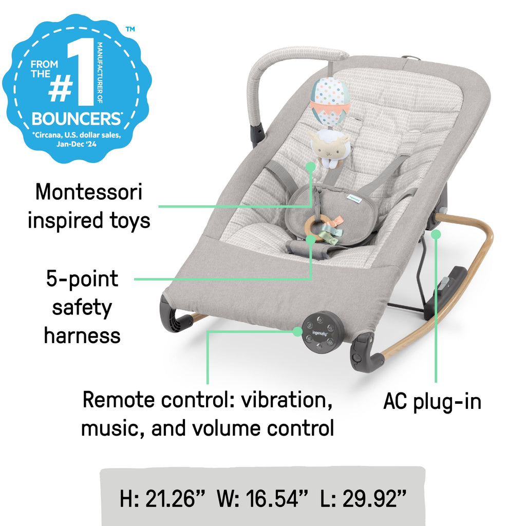 Ingenuity Keep InMotion Automatic Baby Rocking Seat - Soulful Skies