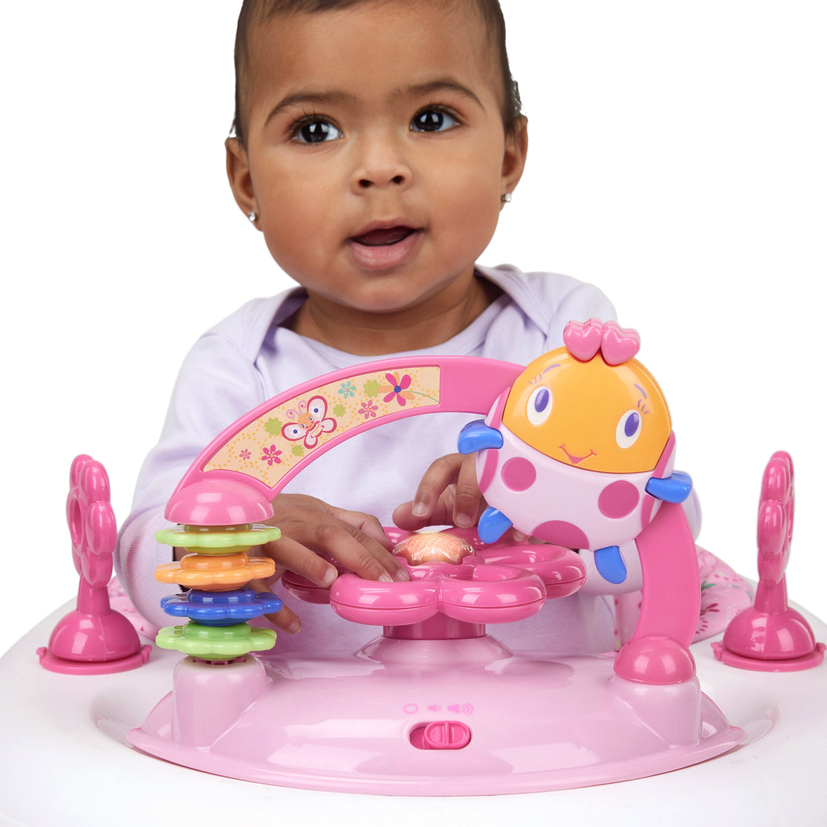 Bright Starts JuneBerry Walk-A-Bout Baby Walker with Easy Fold Frame