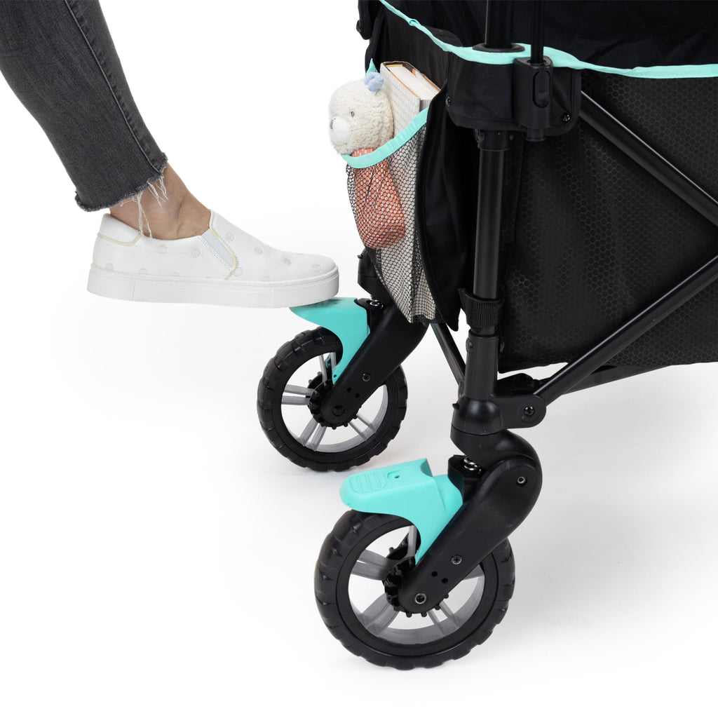 Summer by Ingenuity Pop 'N Ride Stroller Wagon - Black & Teal